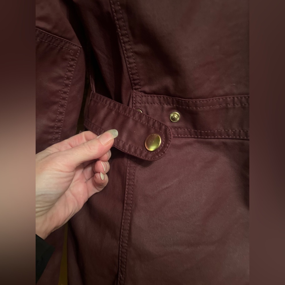 J CREW waxed jacket. Burgundy M. Like new - Picture 5 of 11